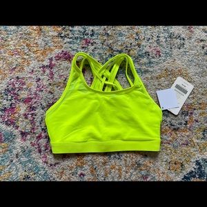 Fabletics Neon Yellow Sports Bra S